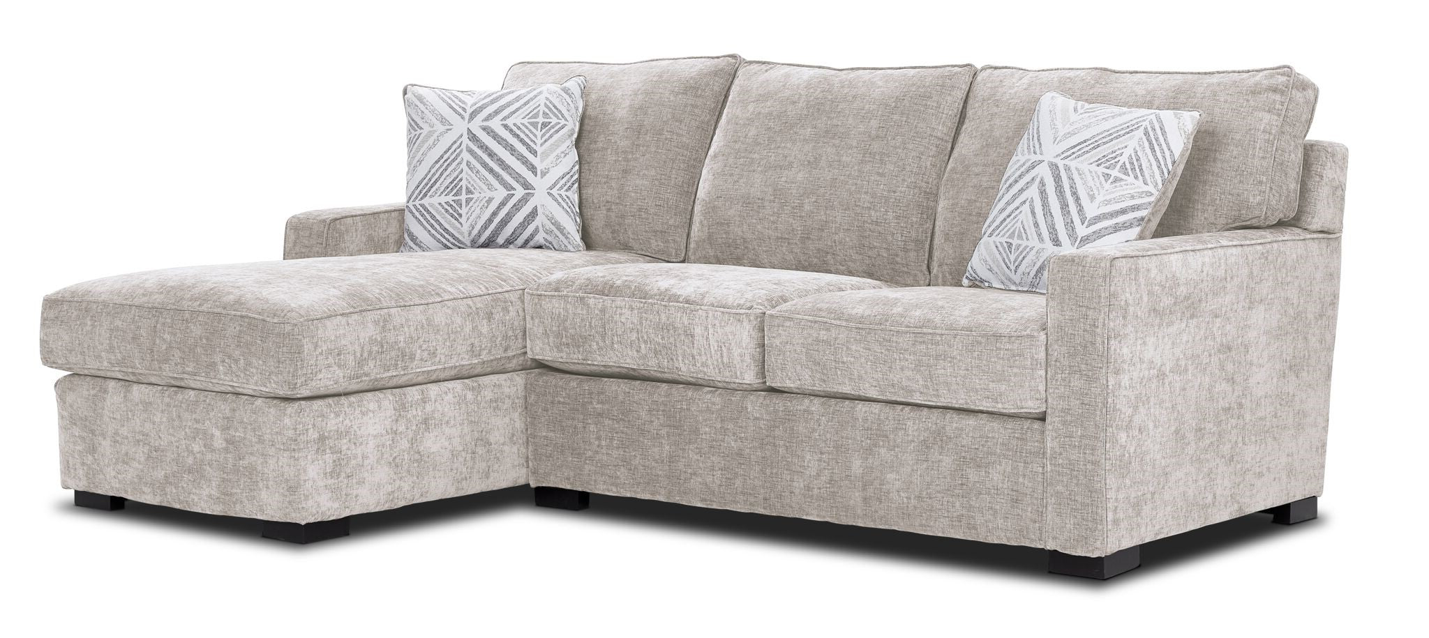 Charlotte 2-Piece Left Facing Chaise Sectional Sofa with Air Comfort Technology - Perfect for Living Room, Family Room & Small Space Furniture