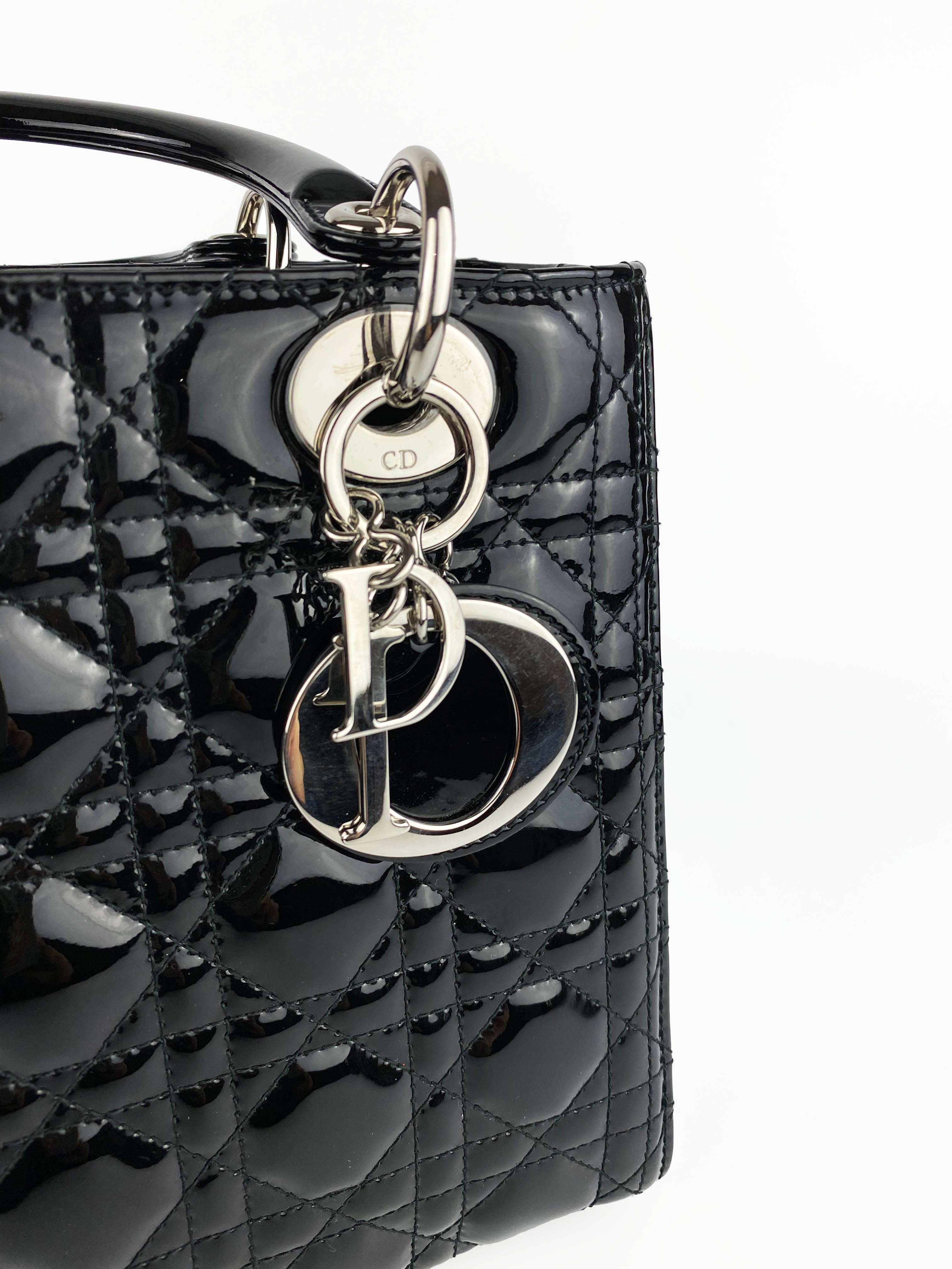 Christian Dior Medium Black Lady Dior Handbag - Luxury Designer Shoulder Bag for Women | Perfect for Parties, Weddings & Evening Events