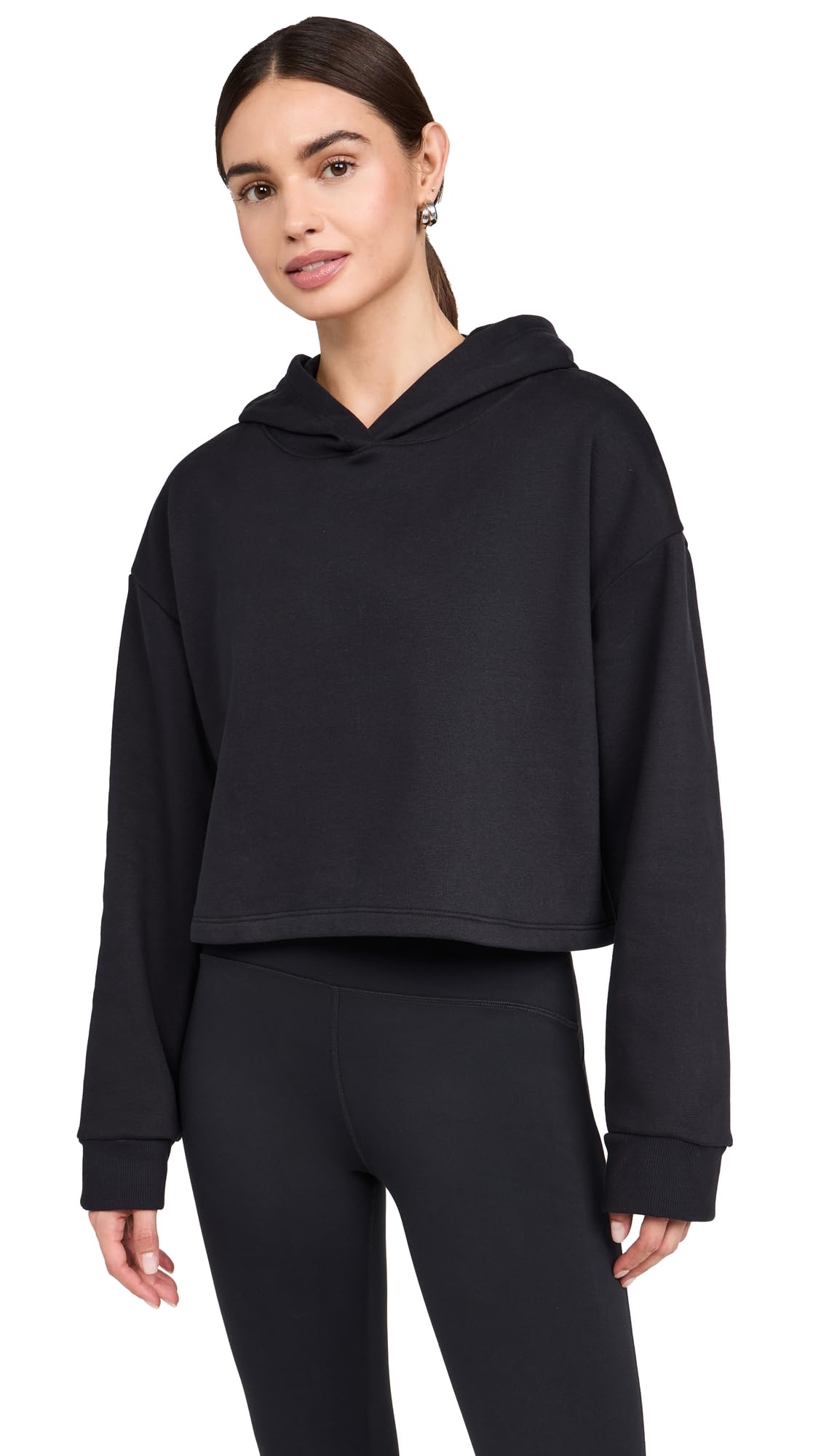 Beyond Yoga Women's Happiness Cropped Hoodie - Soft Stretchy Workout Pullover for Yoga, Running & Lounge Wear - Comfortable Athletic Hooded Sweatshirt for Women
