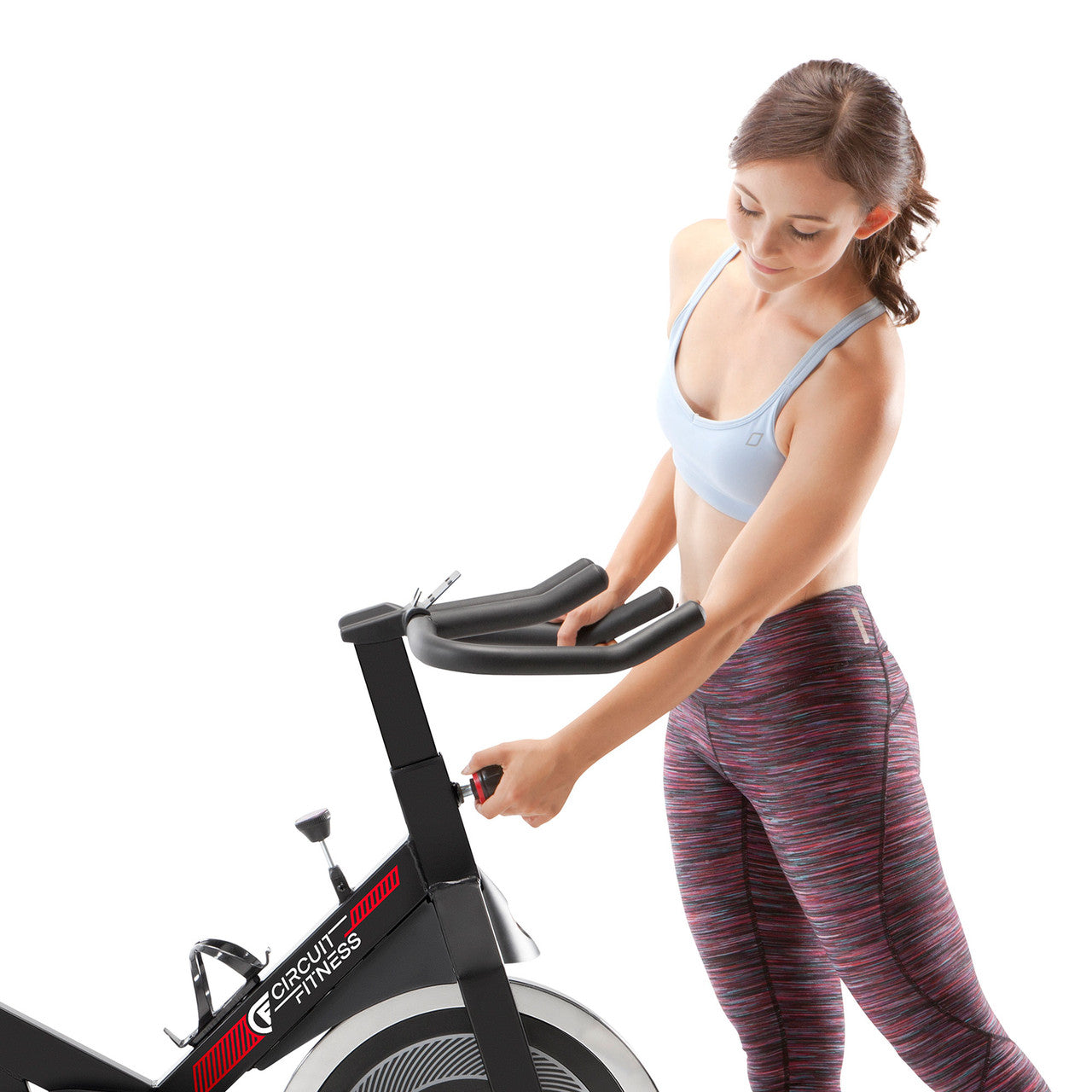 Circuit Fitness AMZ 948BK Indoor Cycling Bike with 30 lbs Flywheel - Heavy Duty Exercise Bike for Home Gym, Cardio & Weight Loss - Perfect for Small Spaces & Apartment Workouts