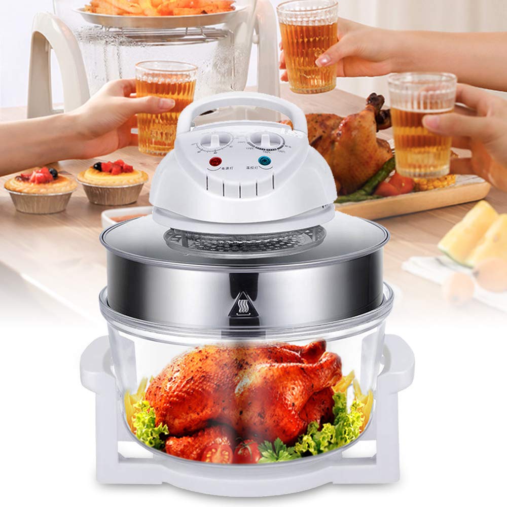 TBVECHI 17L Turbine Air Fryer Oven - Electric Convection Oven with Roasting & Steaming Functions, Glass Door Design for Healthy Cooking | Perfect for Baking, Frying, Roasting & Meal Prep at Home