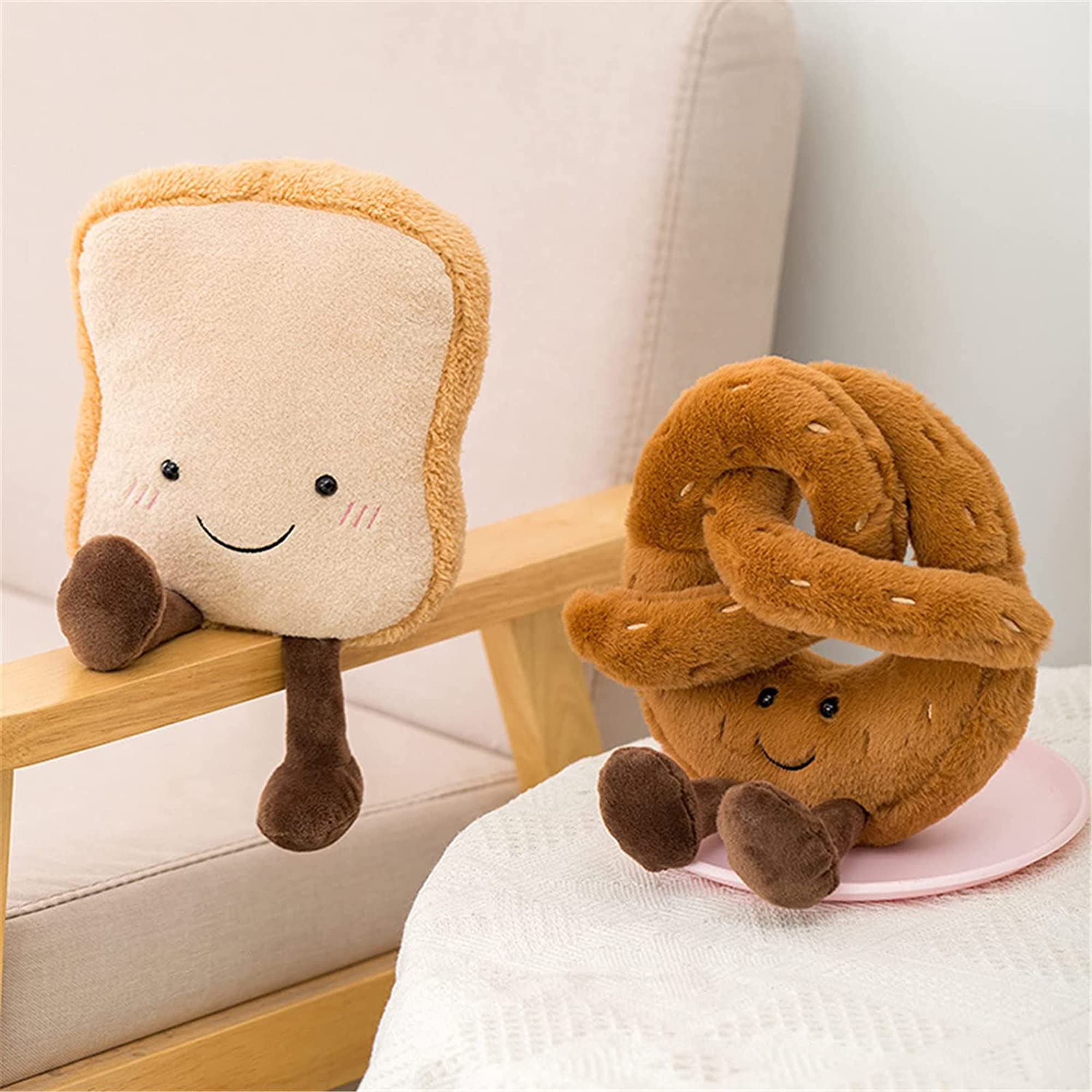 Soft Pretzel Plush Pillow Toy - Cute Stuffed Animal Bread Plushie for Kids, Funny & Huggable Gift for Birthday, Christmas & Home Decor | Perfect for Playtime, Cuddling & Room Decoration