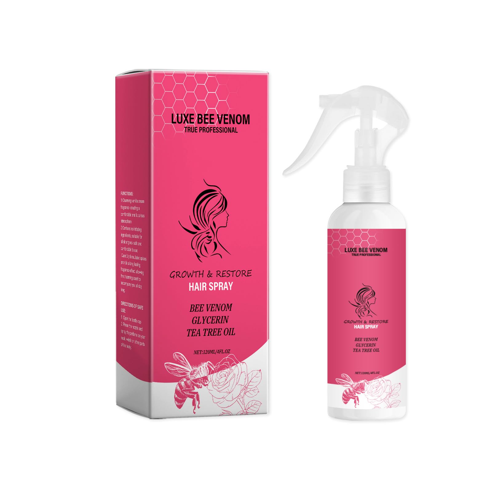 Best Paraben-Free Conditioner & Heat Protectant Spray for All Hair Types (4 fl oz) - Perfect for Daily Styling, Blowouts & Heat Tools