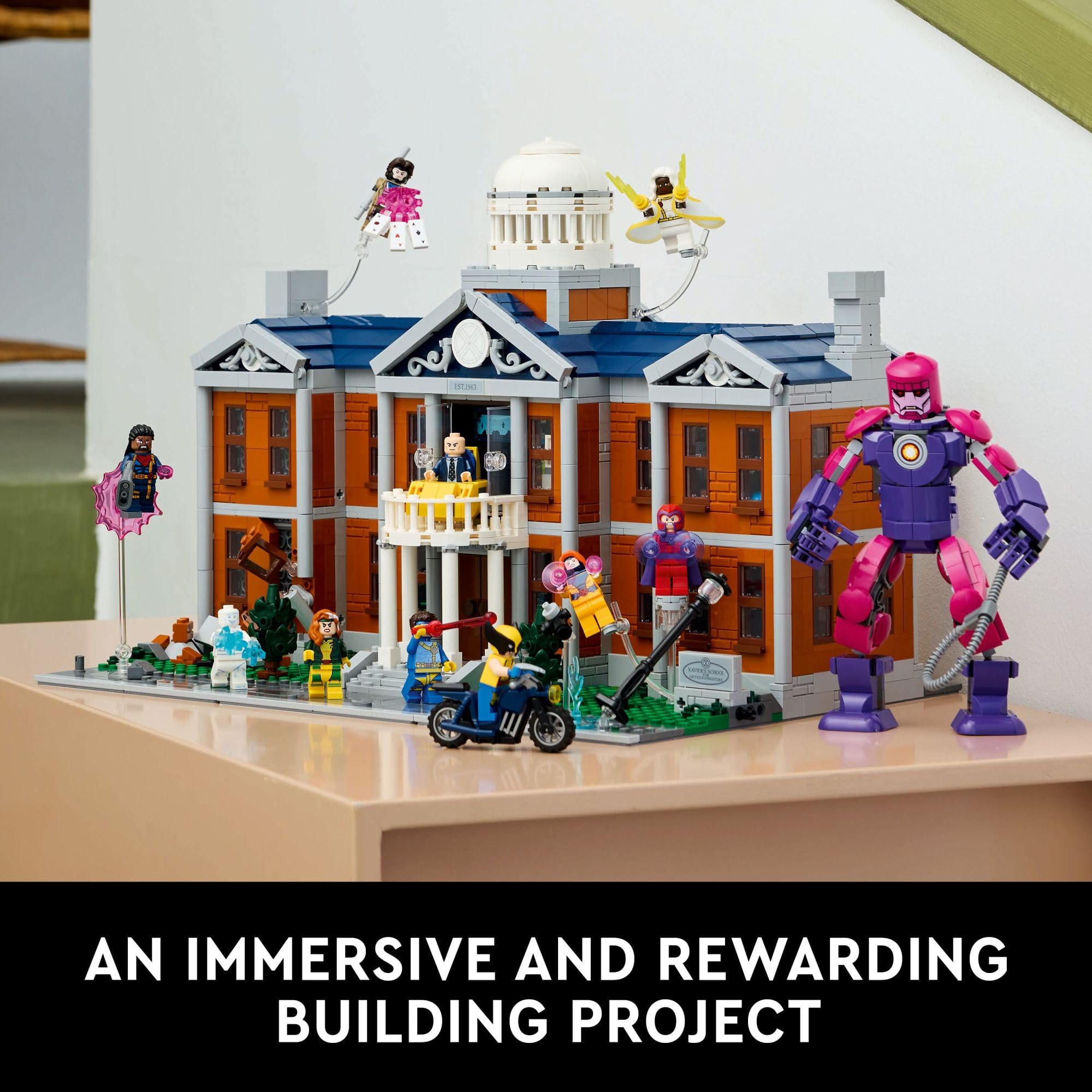 LEGO Marvel X-Men The X-Mansion Building Set (76294) - 1030-Piece Xavier Institute Model Kit with 10 Minifigures - Collectible DIY Craft for Adults 18+ | Perfect Gift for Superhero Fans & Marvel Enthusiasts | Display for Home Office, Game Room or Comic Book Collections