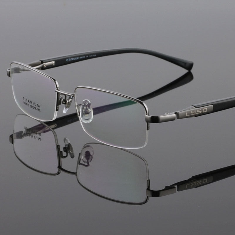 Bclear Men's Eyeglasses - Lightweight Titanium Acetate Frame with LR9910 Lenses for Work, Reading & Daily Use
