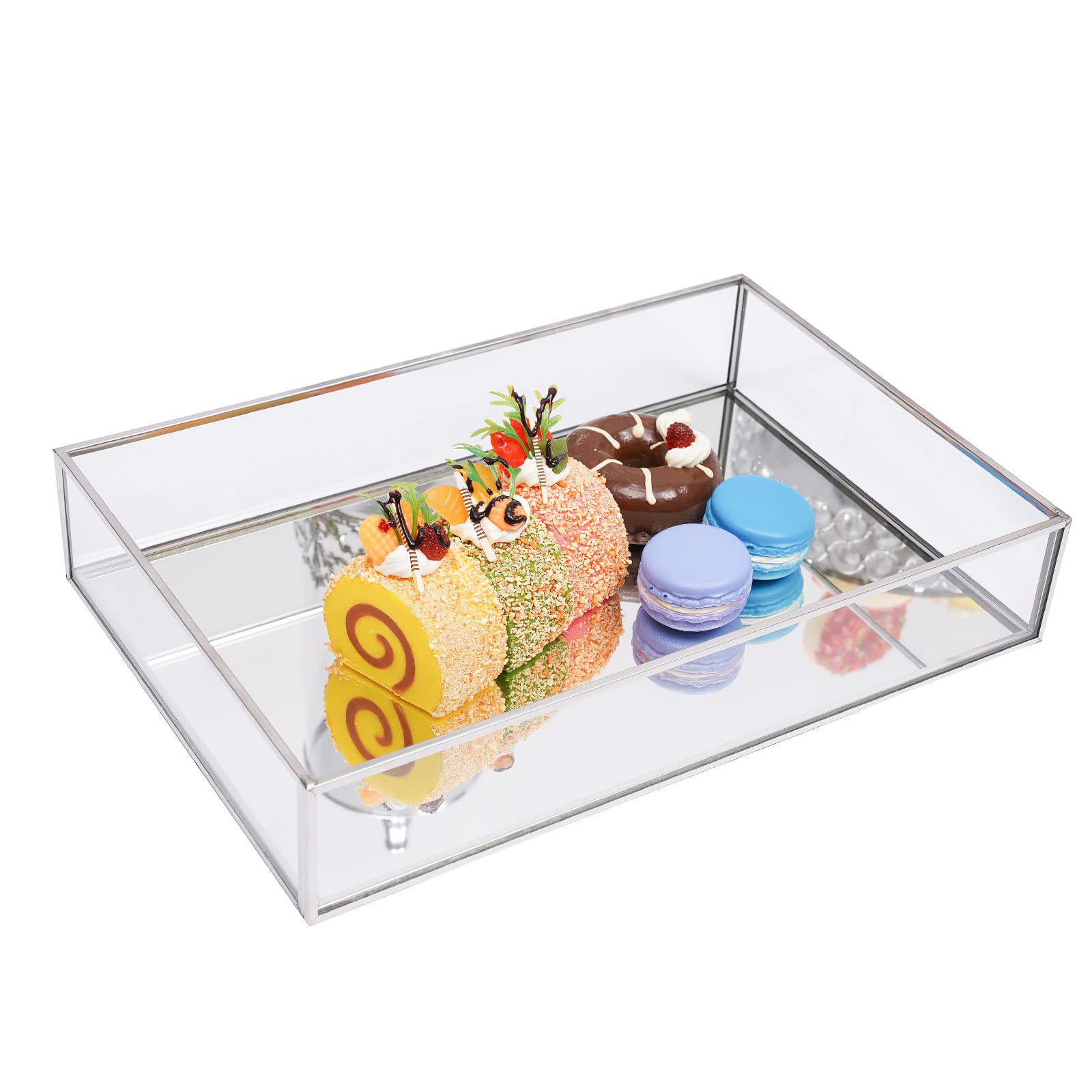 11-Piece Silver Crystal Wedding Cake Stand Set - Elegant Crystal Plated Dessert Display Tower for Wedding, Birthday, Party | Perfect for Cakes, Cupcakes, Cheese & Dessert Presentation