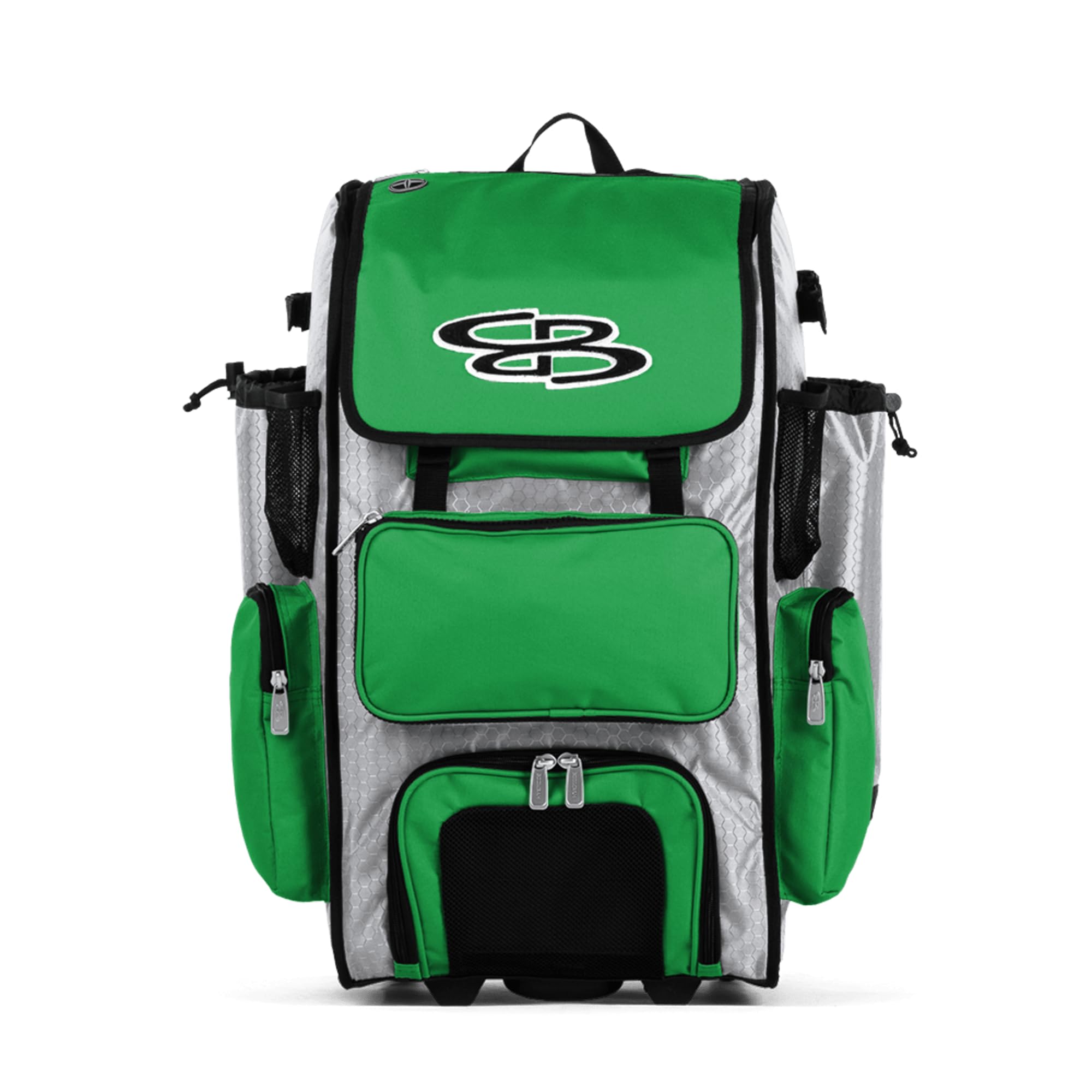 Boombah Superpack Hybrid Rolling Bat Bag - Wheeled & Backpack Style for Baseball & Softball Players | Perfect for Games, Practices & Travel