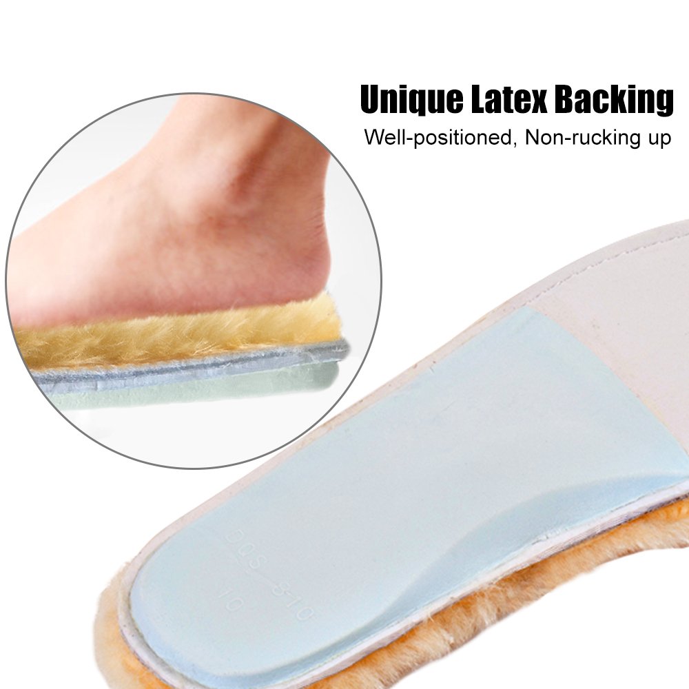 Premium Sheepskin Insoles for Women - Ultra Soft Wool Fur Fleece Inserts for Cozy Warmth - Size 9 (1 Pack) - Perfect for Winter Boots, Slippers & Cold Weather Comfort
