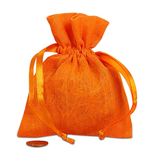 Premium Orange Cotton Muslin Bags 3