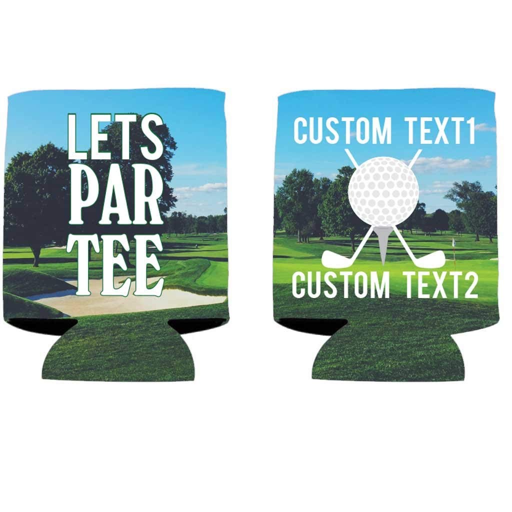 VictoryStore Insulated Can & Beverage Coolers - Custom Golf Tournament Design 'Let's Par Tee' - Set of 48 - Perfect for Golf Outings, Tailgates & Outdoor Parties