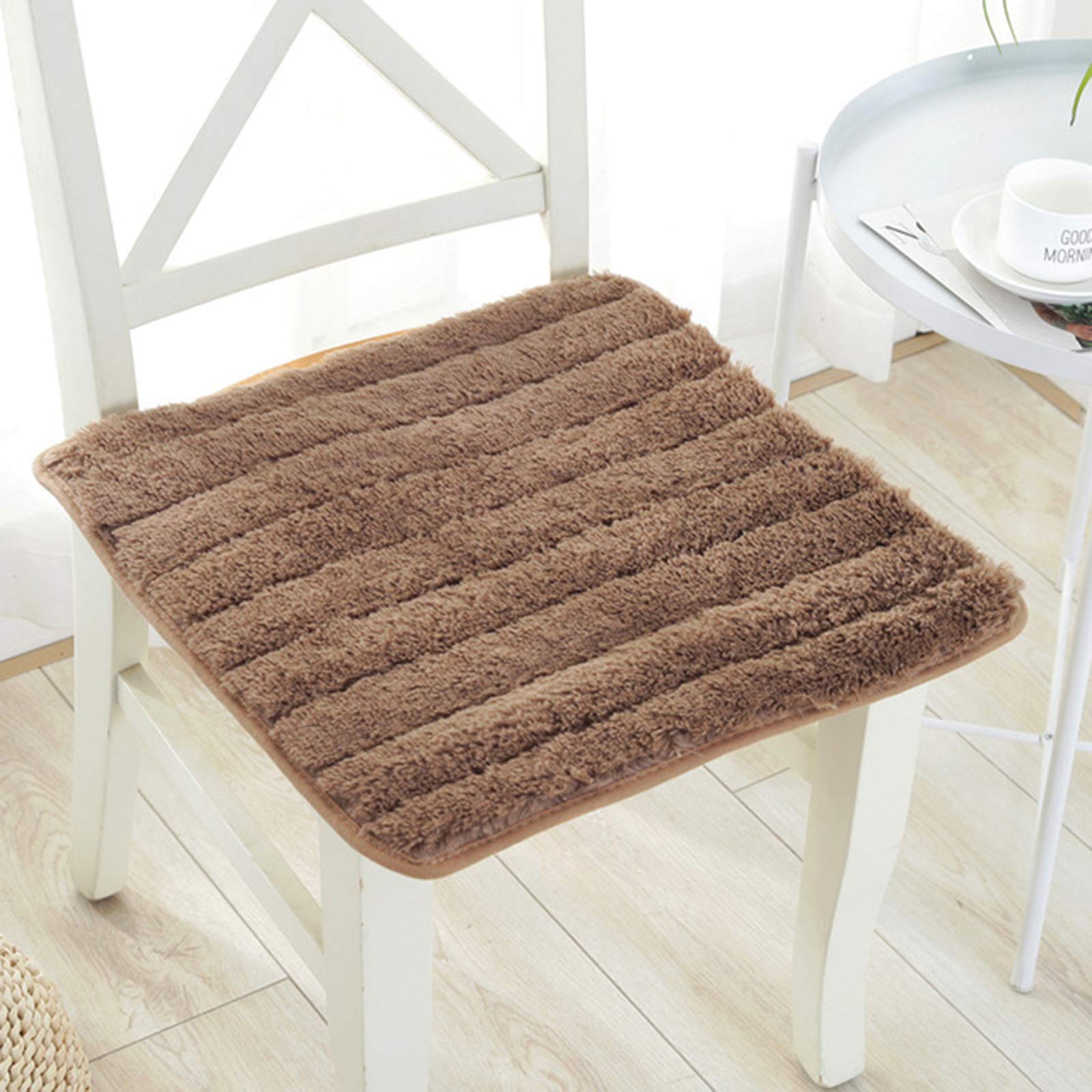 XYXH 8-Pack Square Seat Cushions for Dining Chairs - Non-Slip, Washable & Comfortable Chair Pads with Ties - Perfect for Outdoor, Office, Home & Kitchen Use