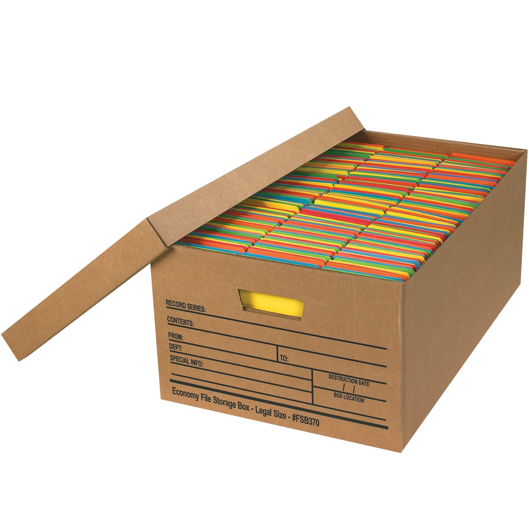 Heavy-Duty Kraft File Storage Boxes 24x15x10 Inches - Pack of 12 Organizer Boxes for Office, Home & Business Document Storage | Durable Cardboard File Box for Records, Papers & Archiving