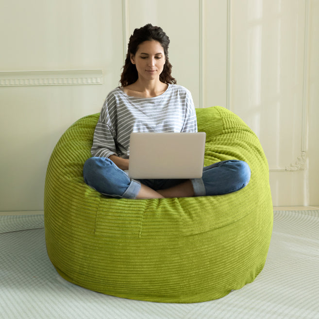 MAXYOYO Giant Bean Bag Bed - Corduroy Convertible Chair & Floor Mattress for Adults | Comfortable Lounge Chair & Guest Bed for Living Room, Bedroom & Dorm