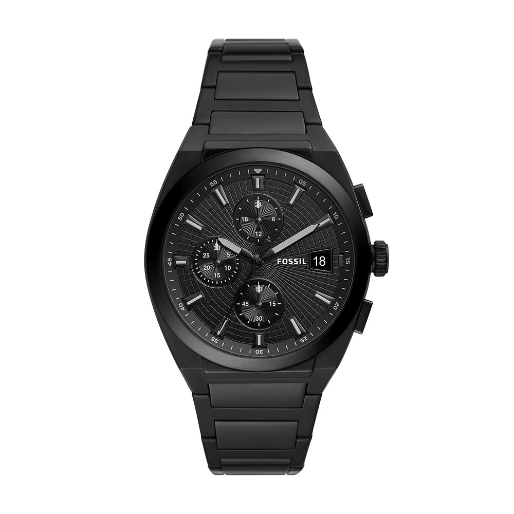 Fossil Men's EVERET Chronograph Quartz Watch - Stylish Analog Wristwatch for Business, Casual & Everyday Wear - Water Resistant & Durable Design