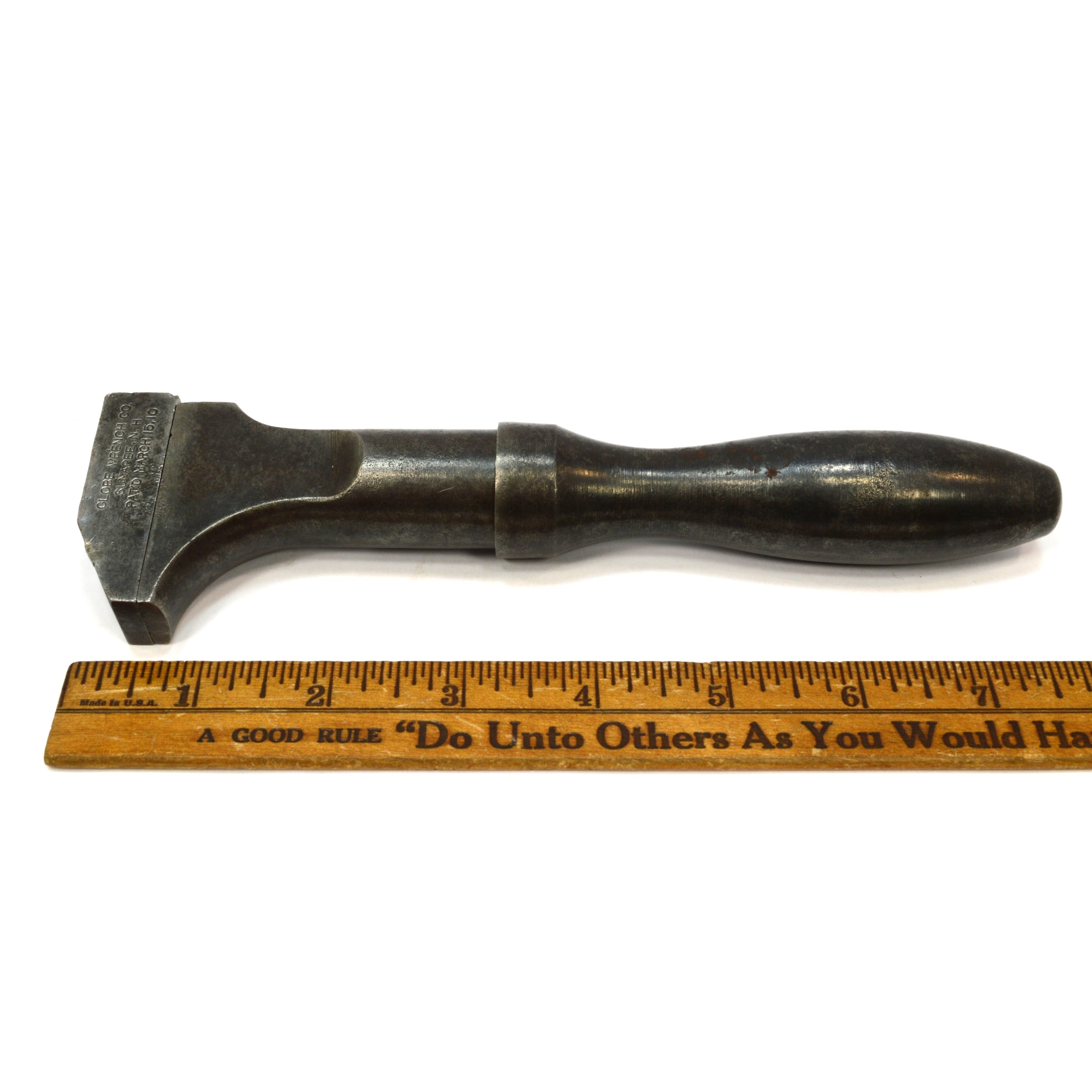 Vintage Globe Wrench Co. Adjustable Nut Wrench - Sunapee Twist Handle Design for Plumbing, Automotive & DIY Repairs | Antique Tool Collection