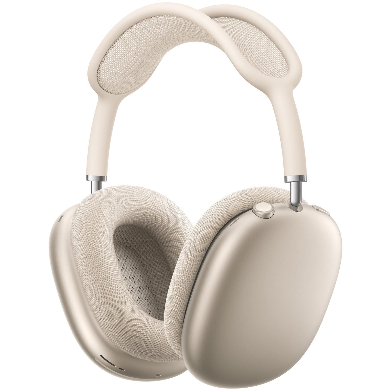 Apple Airpods Max (Starlight) Wireless Over-Ear Headphones with USB-C Charging - Premium Noise Cancelling Bluetooth Headset for iPhone, Travel & Music Lovers