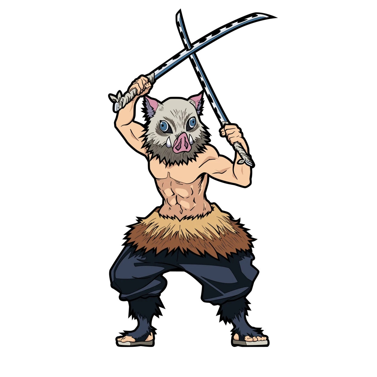 Demon Slayer Anime Enamel Pin - Inosuke Hashibira Figpin Collectible [380] | Perfect for Cosplay, Anime Merch Collections & Gift for Fans