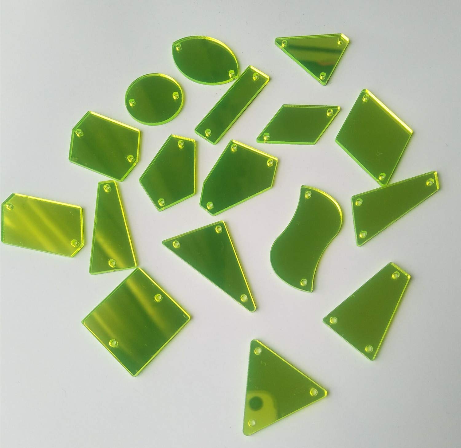 Neon Yellow Rhinestone Beads for DIY Wedding Dresses & Costumes