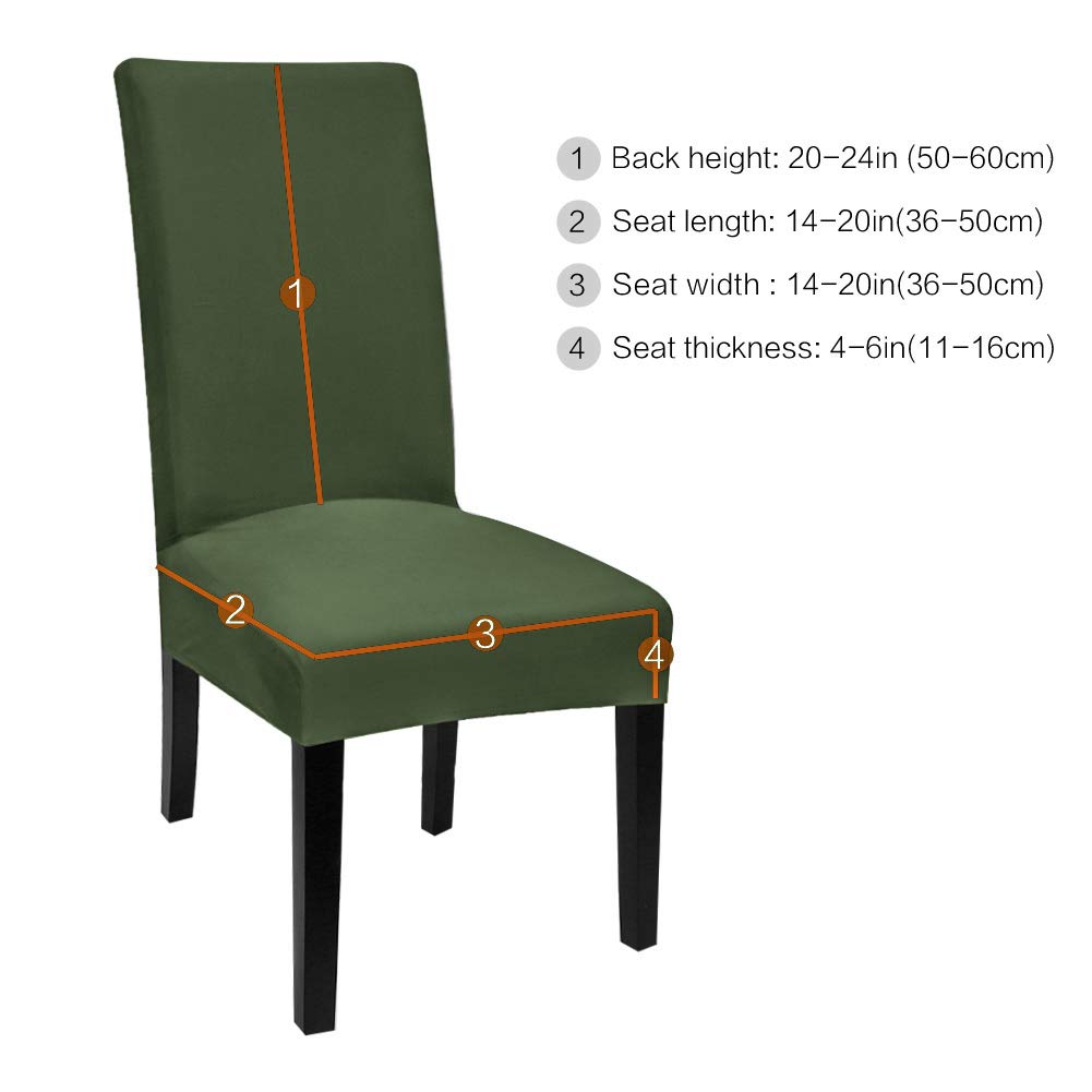 6 Pack Stretch Washable Dining Chair Covers - Super Fit Removable Slipcovers for Chairs, Perfect for Home, Hotel, Wedding & Banquet - Elegant Seat Protectors for Dining Room & Party Decor