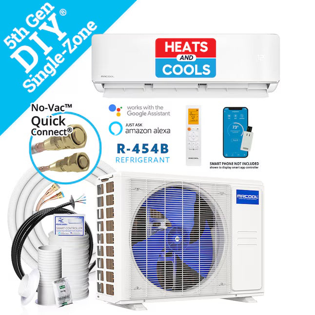 MRCOOL DIY 36K BTU 18 SEER2 5th Generation Ductless Mini Split Heat Pump System 230V - Perfect for Home Cooling and Heating, Energy Efficient HVAC Solution for Bedrooms, Living Rooms & Garages