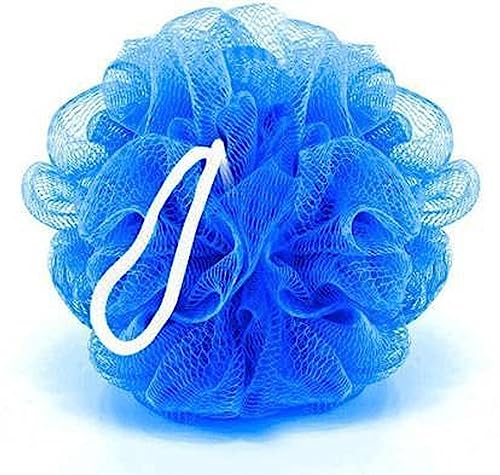 Natural Round Loofah Sponge for Exfoliating & Cleansing - Pack of 3 Multicolor Bath Sponges - Perfect for Shower, Bath & Body Scrub