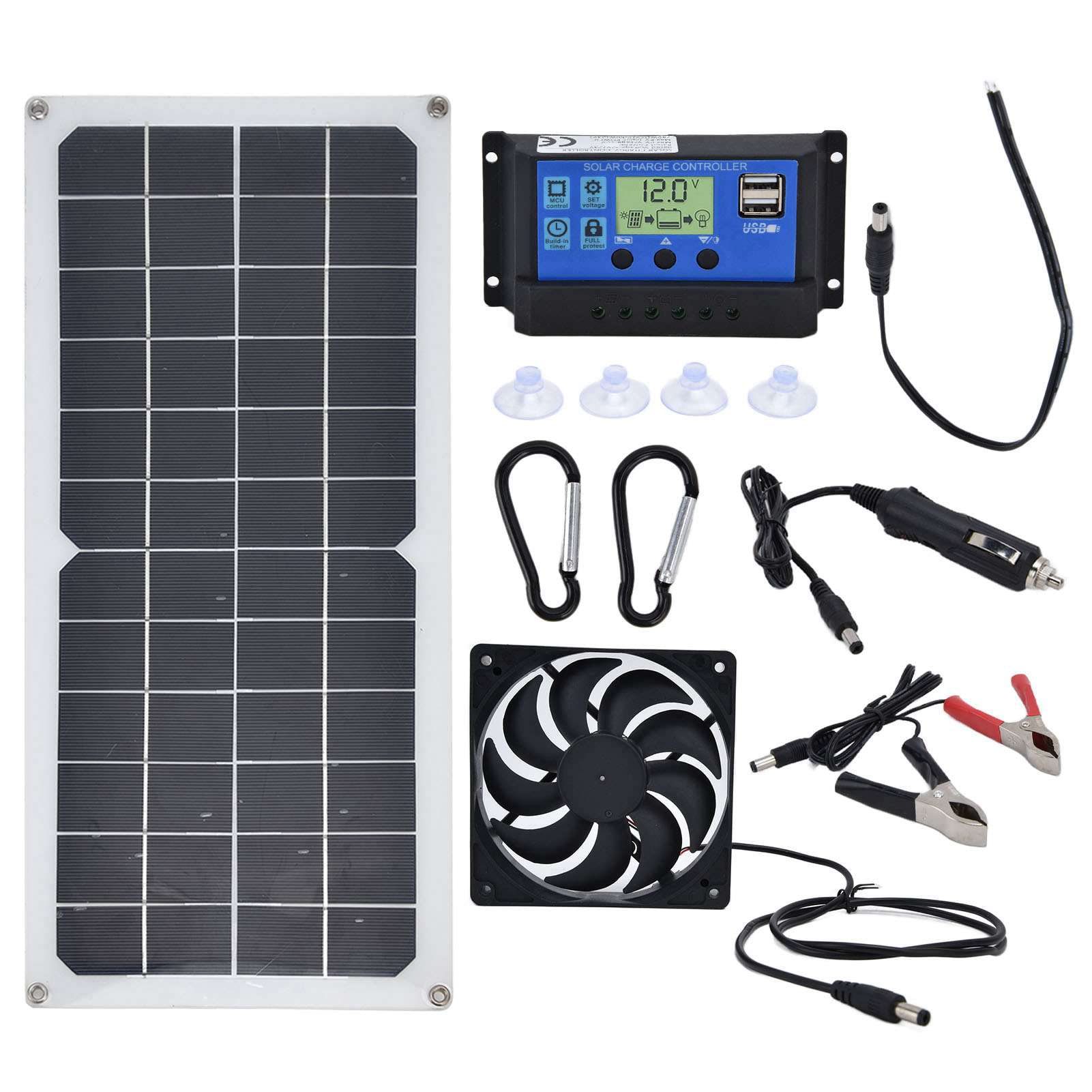 EXCLUZO 10W Solar Panel Kit - High Efficiency Portable Solar Charger for Boats, Camping, RV & Outdoor Adventures | Lightweight & Low Light Performance