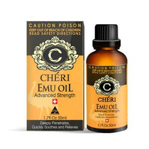 Cheri Emu Oil Advanced Strength - Pure Natural Moisturizer for Dry Skin, Joint Pain Relief & Hair Care | Perfect for Massage, Skincare & Wellness Routine