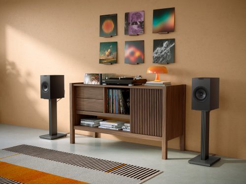 KEF SQ1 Speaker Floor Stands - Premium Adjustable Speaker Stands for Bookshelf & Home Theater Speakers - Perfect for Living Room, Studio & Home Audio Setup