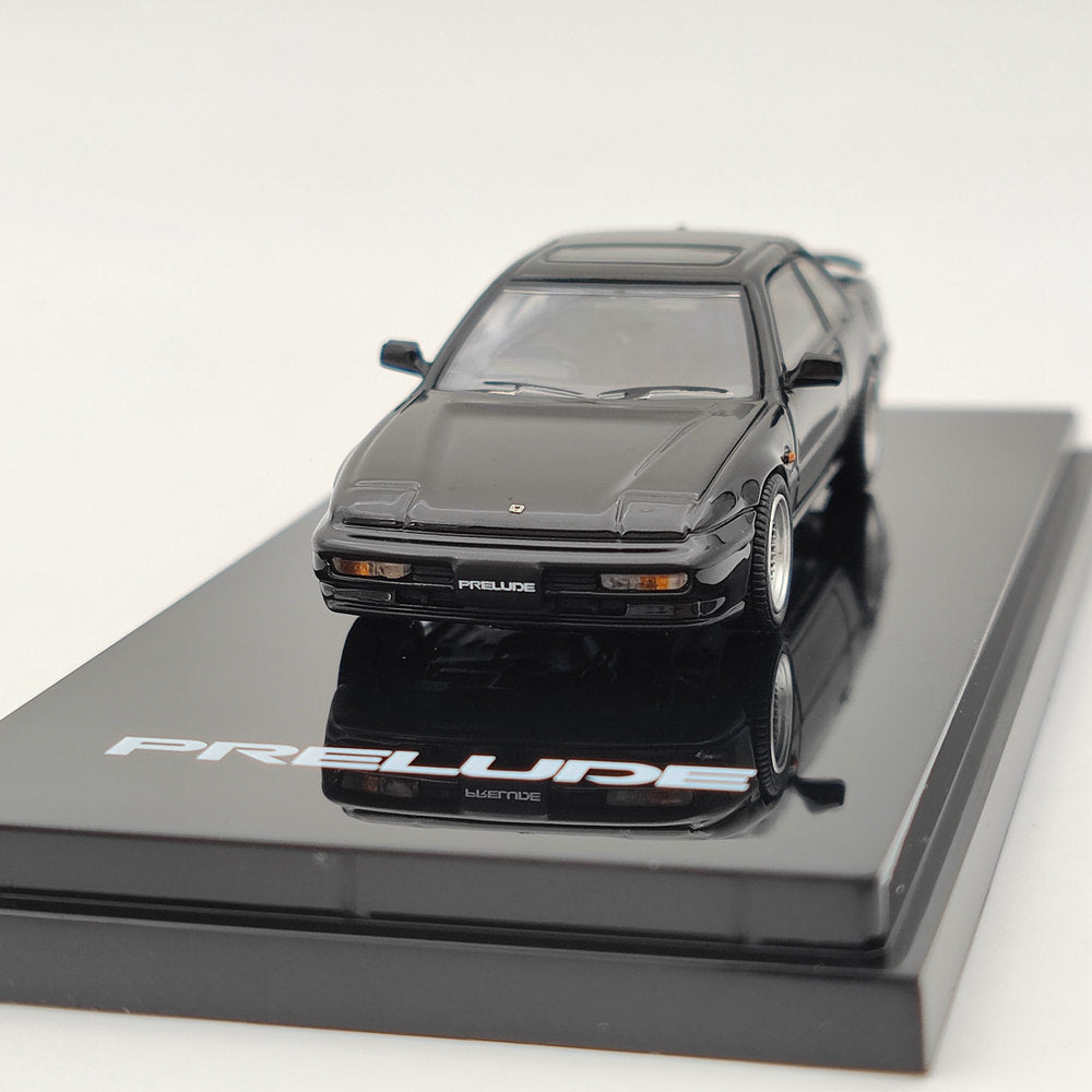 1/64 Scale Hobby Japan Honda Prelude Si (BA5) 1989 Customized Version Black Diecast Model Car - Collectible Toy Gift for Car Enthusiasts & Perfect for Display, Racing Games, and Birthday Presents