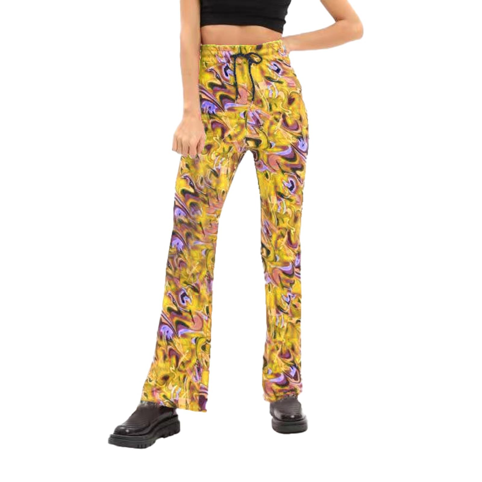 Aloneabd Women's High Waisted Straight Leg Sweatpants - Casual Loose Lounge Pants with Drawstring & Pockets - Perfect for Yoga, Running, Travel & Home Relaxation