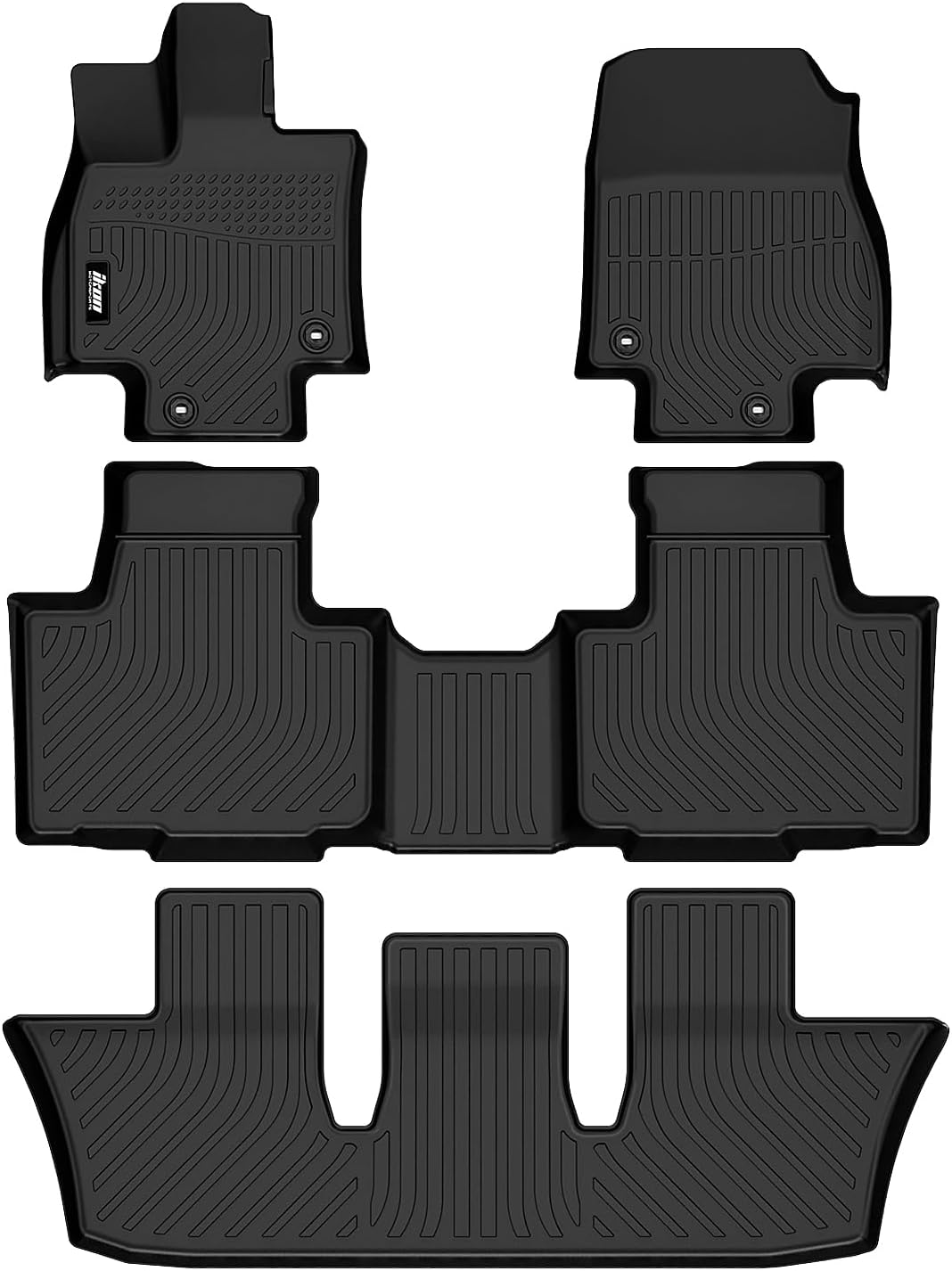 Premium 3D All-Weather Floor Mats for 2024-2025 Toyota Grand Highlander 7-Seater & 2024 Lexus TX 350 - Custom Fit Carpet Protection Liners (4-Piece Set) - Perfect for Family Road Trips and Daily Commutes