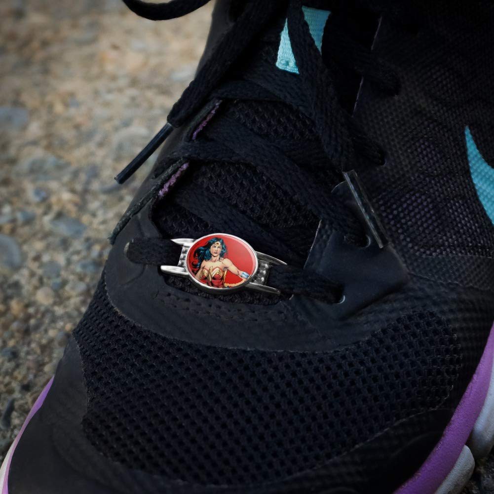 Wonder Woman Shoe Lace Charms - Superhero Themed Shoelace Accessories for Sneakers & Running Shoes | Perfect for Gym, Cosplay & Superhero Fans