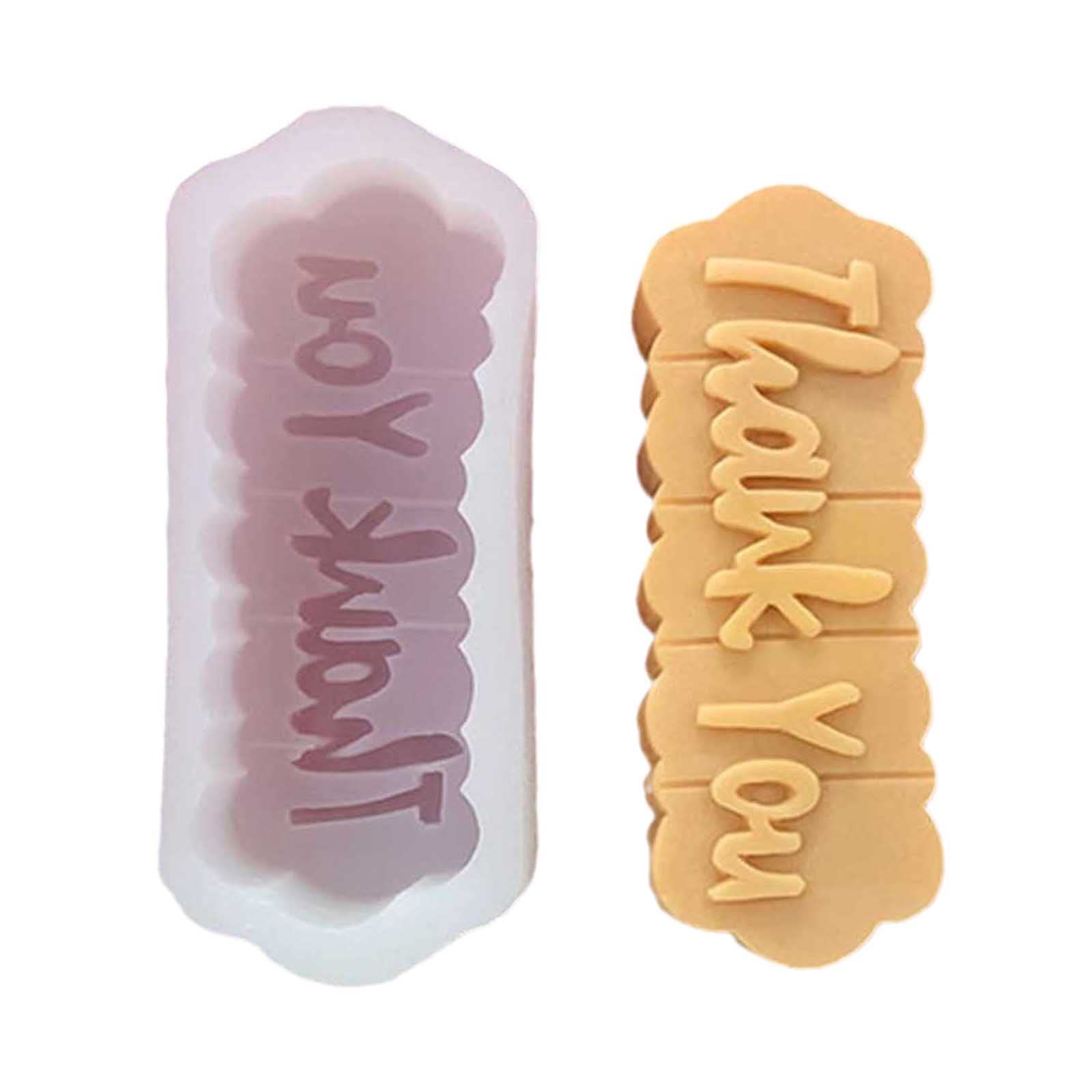 Wave Alphabet Letter Silicone Candle Molds - DIY Epoxy Resin Casting Molds for Clay, Pendants, Plaster Carving - Perfect for Aromatherapy Candles, Handmade Jewelry & Unique White Elephant Gifts (Thank You) - Great for Home Decor, Wedding Favors & Craft Projects