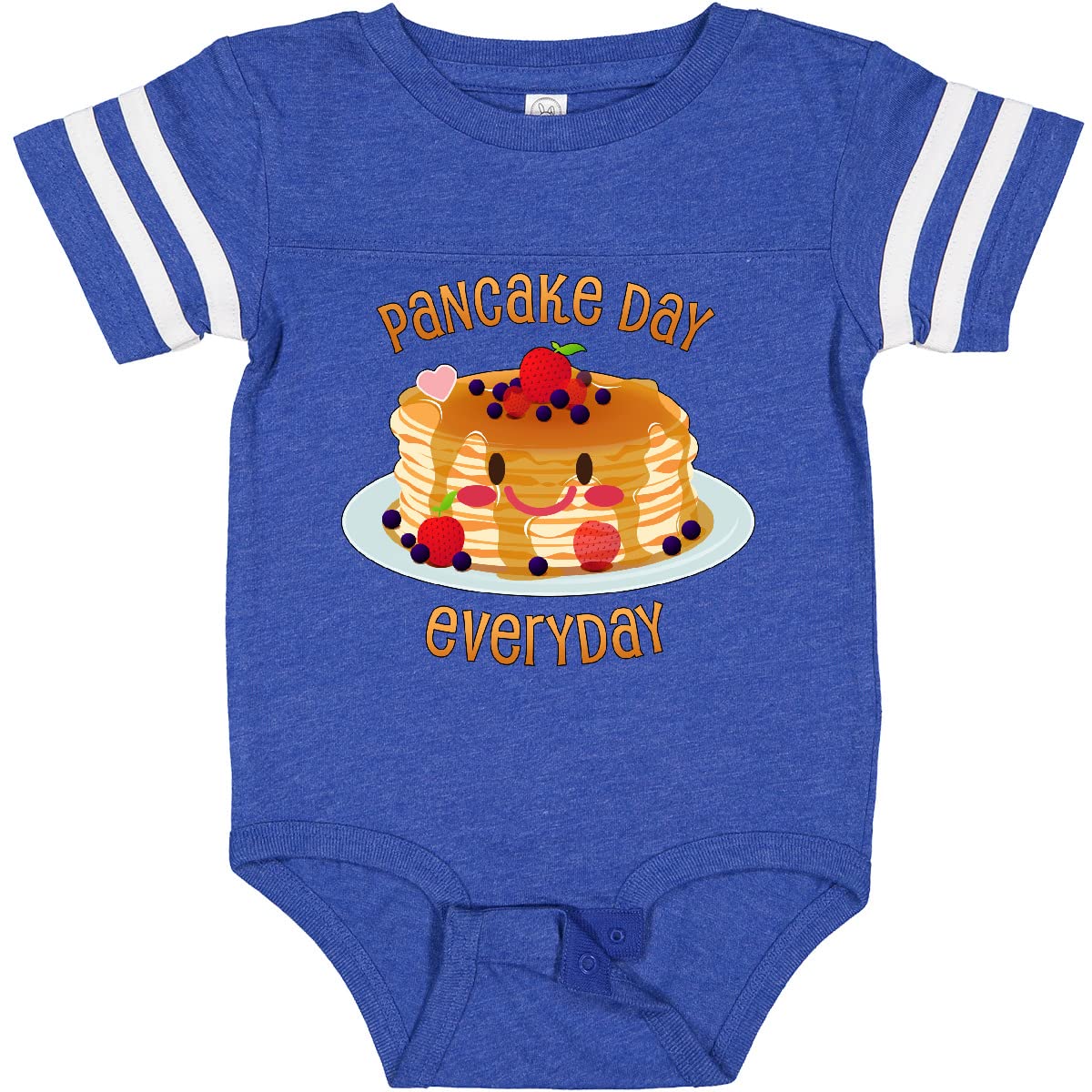 Inktastic Pancake Day Everyday - Smiling Stack of Pancakes Baby Bodysuit | Cute Infant Onesie for Breakfast Lovers | Perfect for Family Brunch, Baby Showers & Holiday Gifts