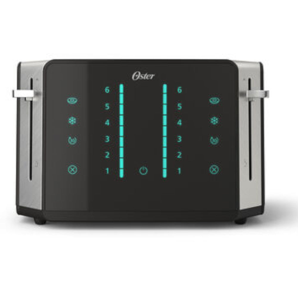 OSTER 4-Slice Touchscreen Toaster - Stainless Steel, Wide Slots, Defrost & Bagel Functions - Certified Refurbished with Home Essentials Warranty - Perfect for Breakfast, Toast, Bagels & Sandwiches in Modern Kitchens