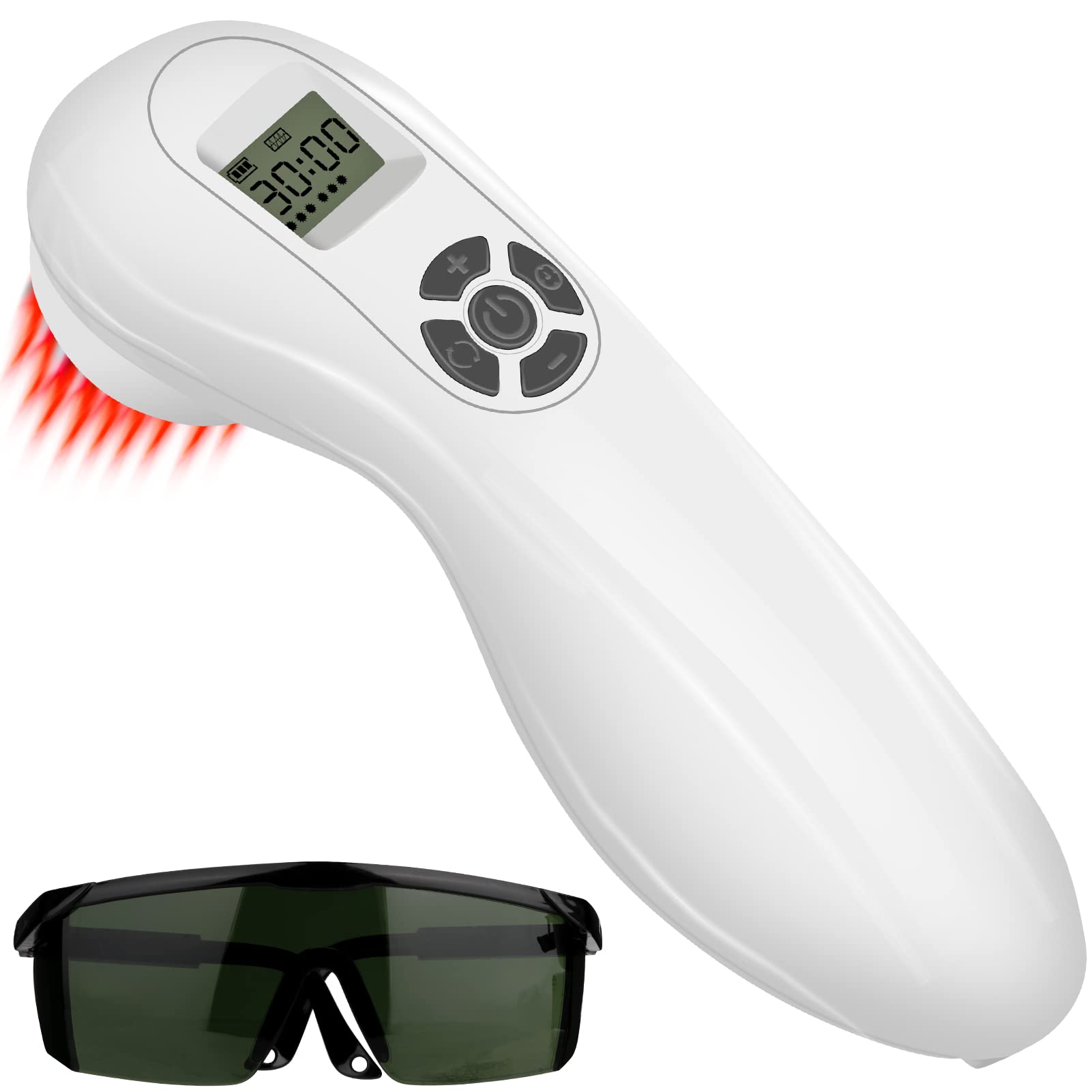 Portable Handheld Cold Laser Therapy Device for Pain Relief - 3x808nm & 12x650nm Red Light Therapy with Multi-Speed & Pulse Function - Ideal for Joint Pain, Muscle Recovery & Home Physical Therapy