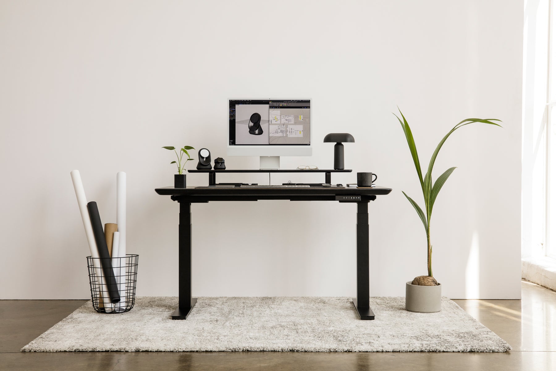 Adjustable Height Standing Desk with Touch Control - Ergonomic Home & Office Workstation for Comfortable Working & Studying