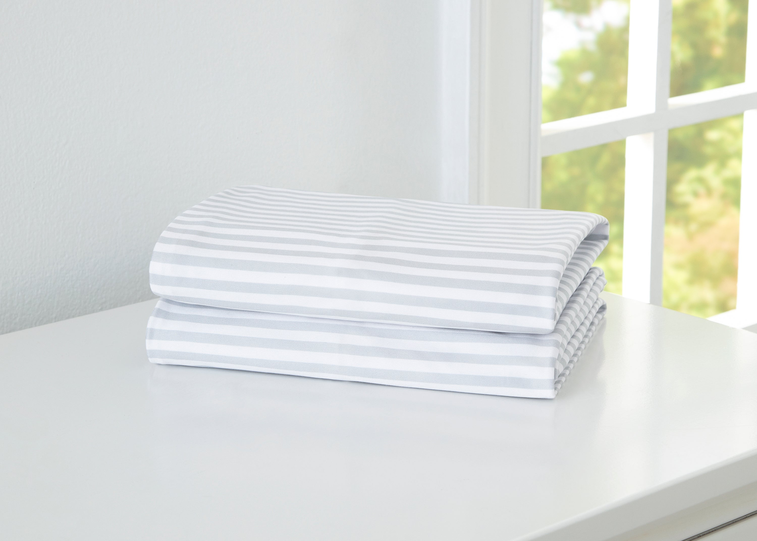 2 Pack Fitted Bassinet Sheets - Compatible with Delta Children Bassinet Model 25575 | Soft & Breathable Crib Sheets for Baby Nursery, Travel & Overnight Stays