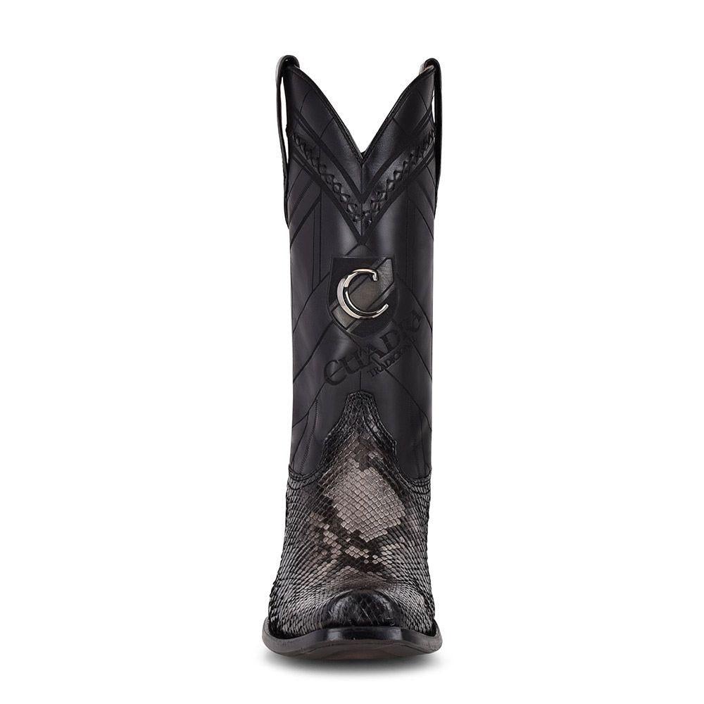 Men's Cuadra Black Dress Cowboy Python Leather Boots - Western Style Fashion for Rodeo, Parties & Casual Wear