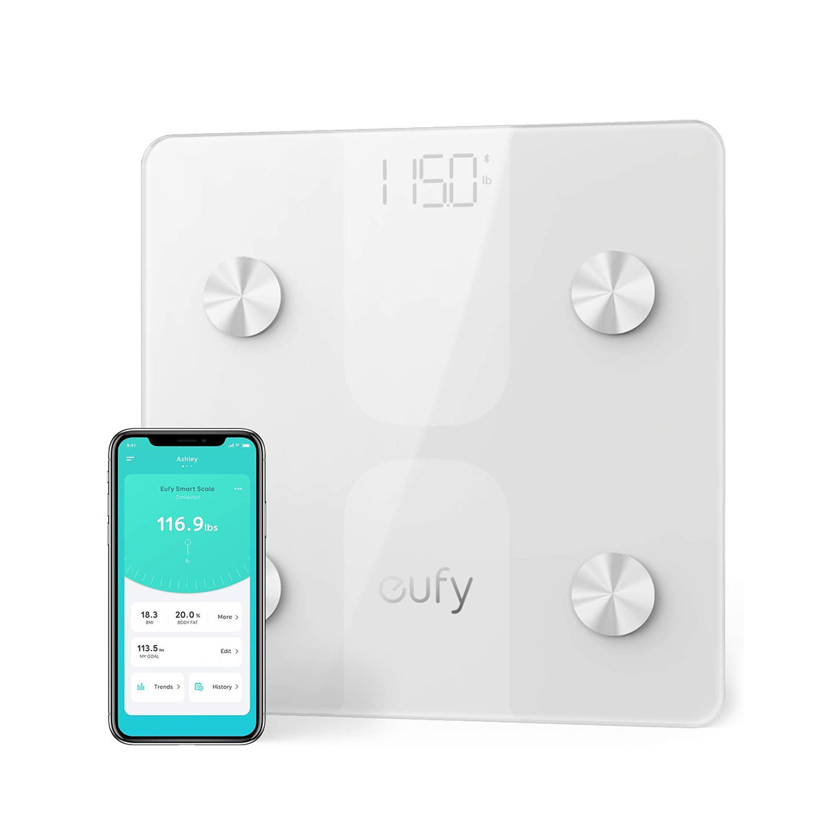 Anker Smart Scale C1 - Digital Bluetooth Body Weight Scale with 12 Health Metrics (Body Fat, BMI, Muscle Mass) | Accurate Wireless Bathroom Scale for Home Fitness Tracking & Health Monitoring