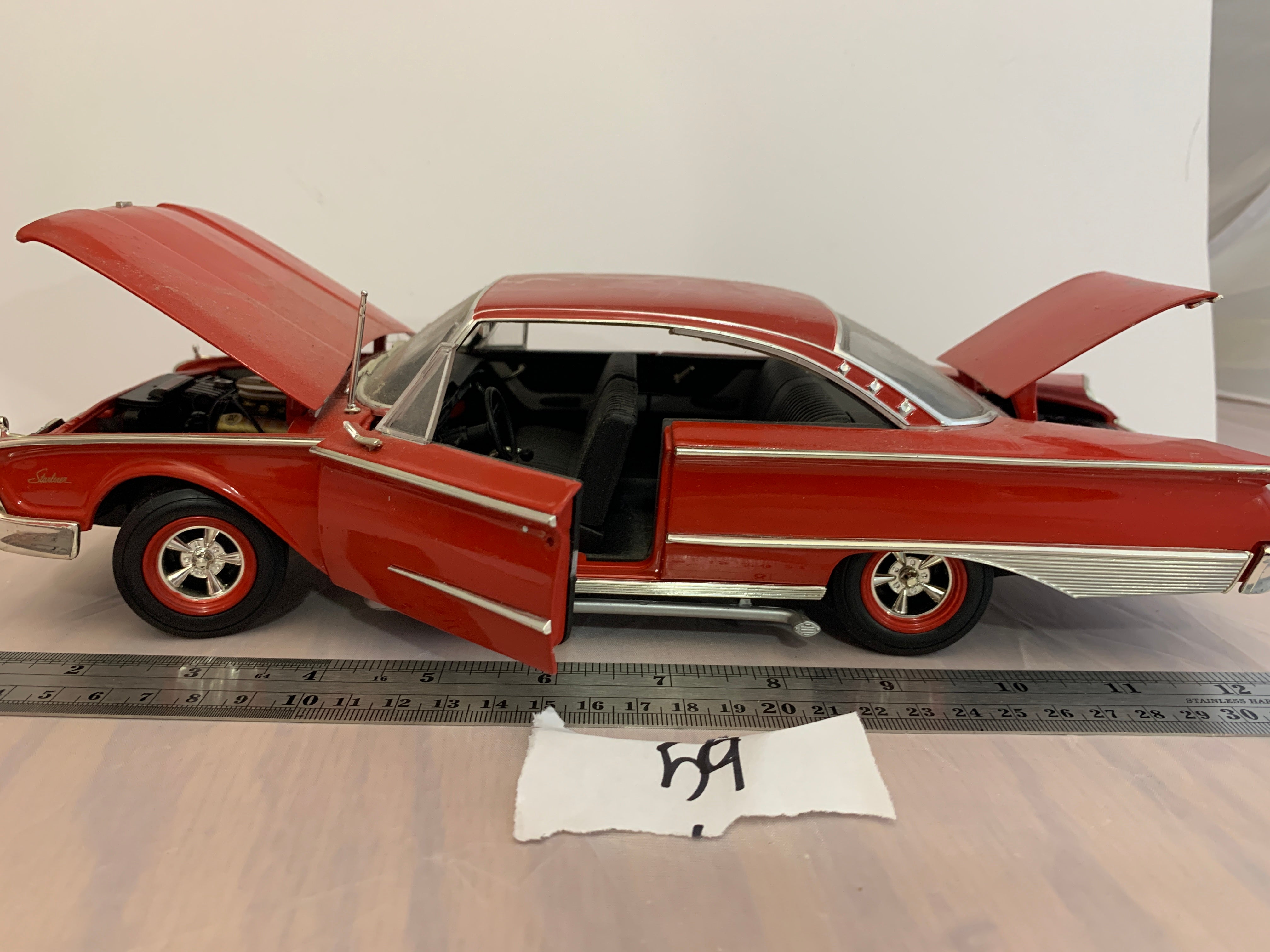 1:18 Scale Diecast 1960 Ford Starliner Model Car by ERTL - Classic Vintage Collectible for Display & Racing Enthusiasts