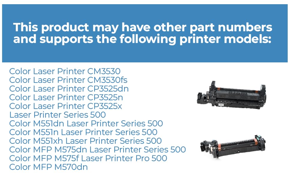 HP CP3525 CM3530 M551 M570 M575 Fuser Kit (CE484A-RG) - Compatible Replacement for Color Laser Printers - Perfect for Office & Home Printing (110V)