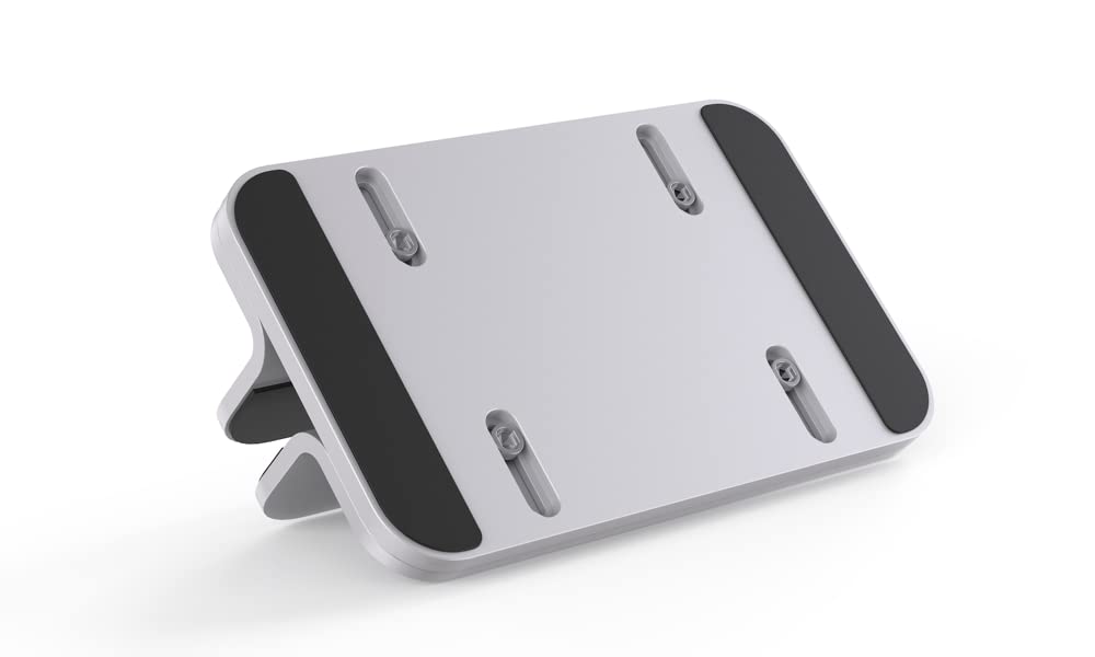 Premium Aluminum Laptop Stand - Adjustable & Sturdy Ergonomic Holder for MacBook Pro/Air, Mac Mini & iPad Pro (Silver) - Perfect for Home Office, Gaming & Workspace Setup
