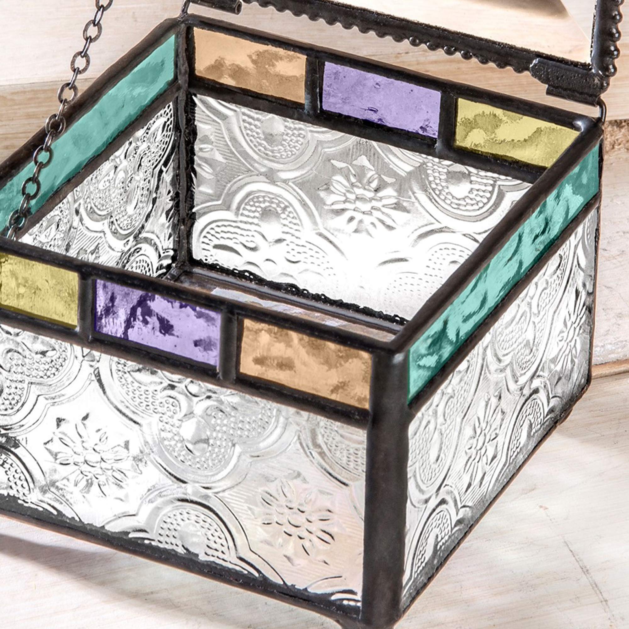 J Devlin Personalized Stained Glass Jewelry Box - Custom Engraved Graduation Gift for Class of 2025 | Elegant Keepsake for High School & College Graduates | Perfect for Dorm Decor, Wedding Gift & Anniversary Present