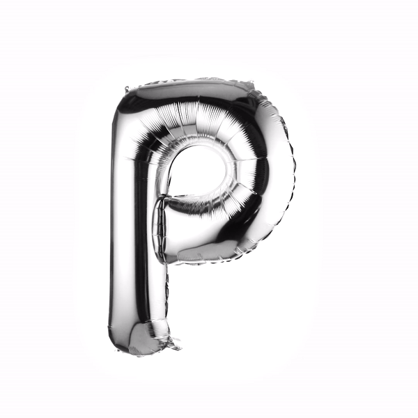 Balloonify Silver Mylar Letter P Balloon - 40