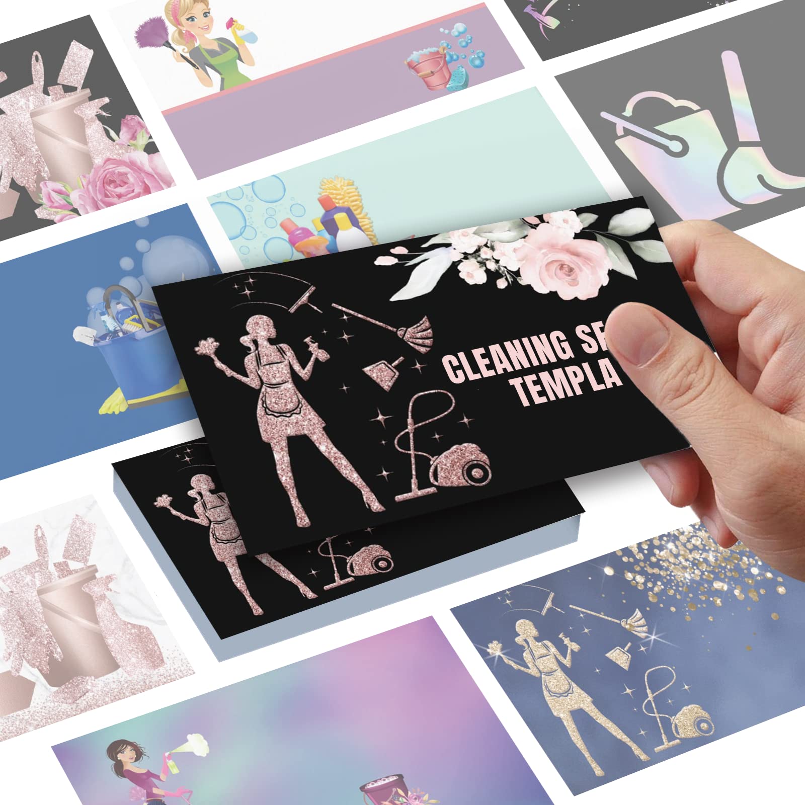 Custom Business Cards for Cleaning Services - Personalized with Your Logo | 3.5
