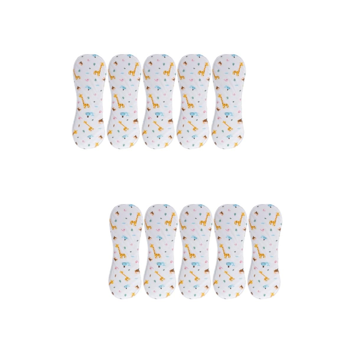 UPKOCH 10 Pack Breathable Cotton Diapers - Soft, Waterproof & Comfortable for Babies | Ideal for Daytime Use, Overnight Protection & Travel Essentials