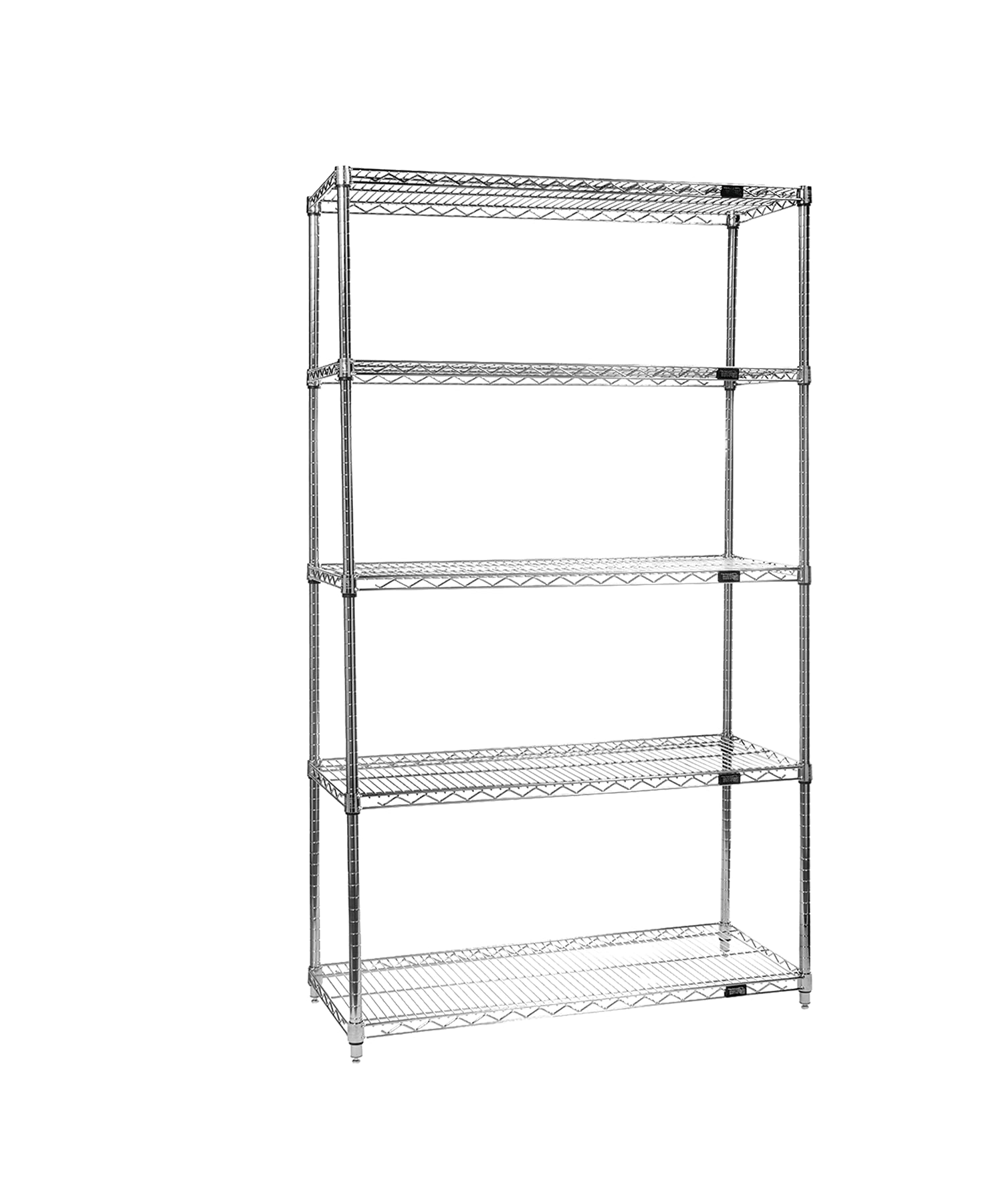 Quantum Storage Systems WR63-1454C-5 Chrome Wire Shelving Starter Kit - 5-Tier 63