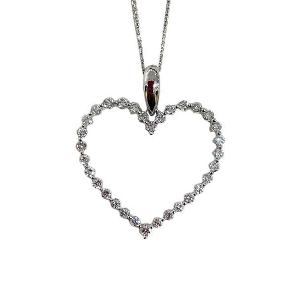 14K White Gold Diamond Pendant Necklace for Women - Elegant Solitaire Jewelry Gift for Anniversary, Valentine's Day & Special Occasions