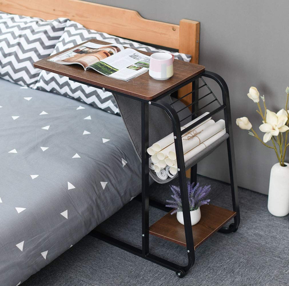 CHICTI Overbed Table with Wheels - King Size Rolling Bedside Tray, Adjustable Mobile Workstation for Laptop, Notebook, or Medical Use - Perfect for Home, Hospital, and Office Workspaces